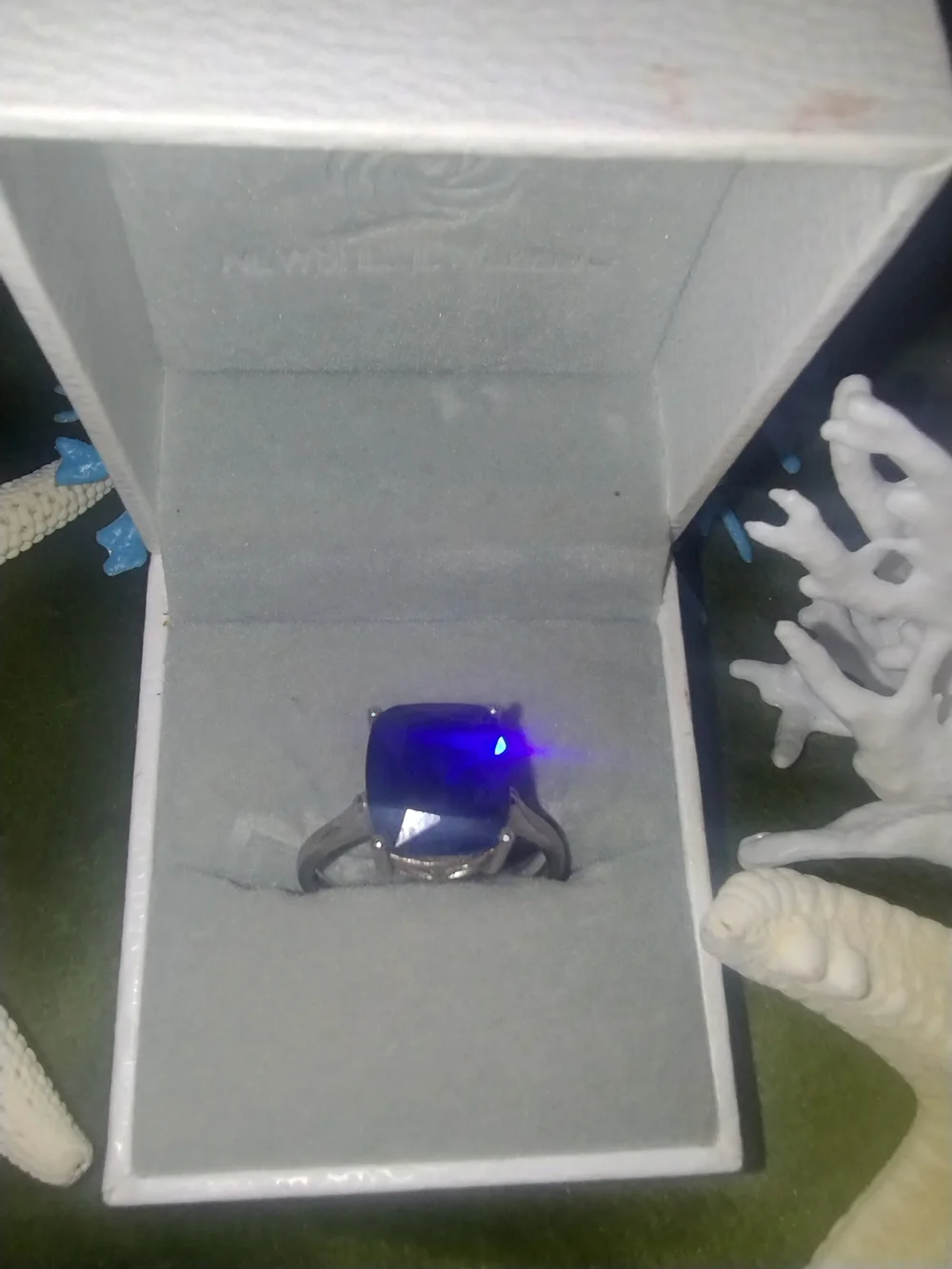 Sterling .925 Silver Ring with Sapphire Gemstone